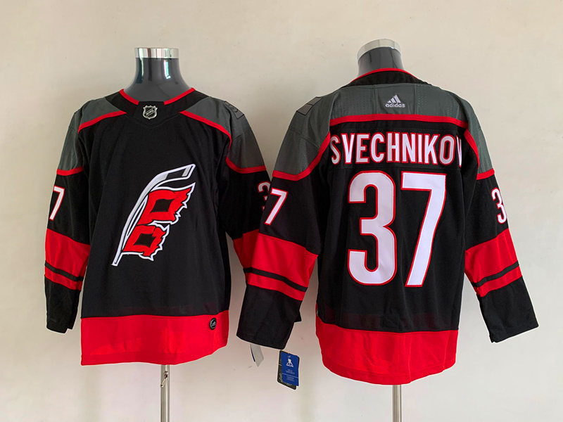 Men's Carolina Hurricanes Andrei Svechnikov #37 Black Home Breakaway Jersey